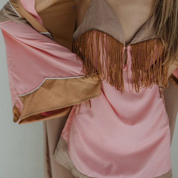 Understated Leather Lucky U Nightgown Robe matching set western sleepwear - Picture 4 of 11